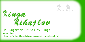 kinga mihajlov business card